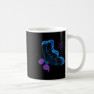 Semicolon 988 Butterfly Suicide Prevention Awarene Kaffeetasse