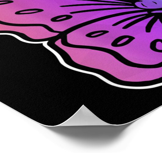 Semicolon Butterfly Antisuizid Psychische Gesundhe Poster (Ecke)