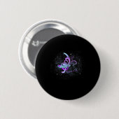 Semicolon Butterfly - Bewusstsein für Suizidpräven Button (Vorne & Hinten)