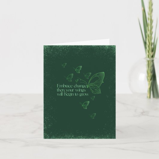 Semicolon Butterfly - Embrace Change Card Karte (Vorderseite)