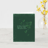 Semicolon Butterfly - Embrace Change Card Karte (Gelbe Blume)