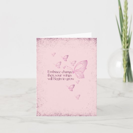 Semicolon Butterfly - Embrace Change Card Karte (Vorderseite)