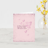 Semicolon Butterfly - Embrace Change Card Karte (Gelbe Blume)