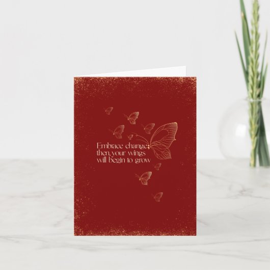 Semicolon Butterfly - Embrace Change Card Karte (Vorderseite)