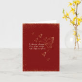 Semicolon Butterfly - Embrace Change Card Karte (Gelbe Blume)