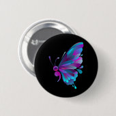 Semicolon Butterfly Semi-colon Tattoo Mental Healt Button (Vorne & Hinten)