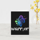 Semicolon Butterfly Suicide Prevention Awareness T Karte (Gelbe Blume)