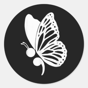 Semicolon Butterfly Suizidprävention Bewusstsein Runder Aufkleber