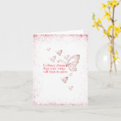 Semicolon Butterfly - Umschaltekarte Karte (Gelbe Blume)