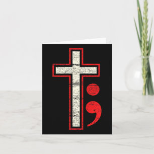 Semicolon Cross Mental Health Awareness Costume Ch Karte