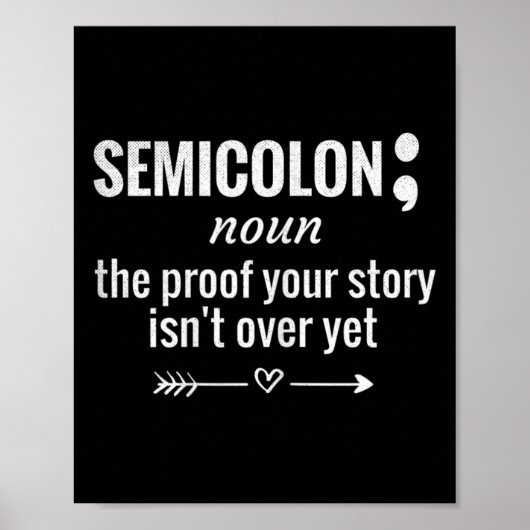 Semicolon Definition Awareness Semicolon Suicide P Poster (Vorne)