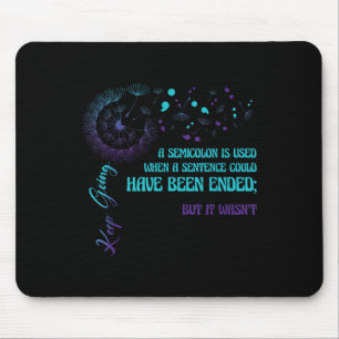 Semicolon Definition Dandelion Suizidprävention Mousepad