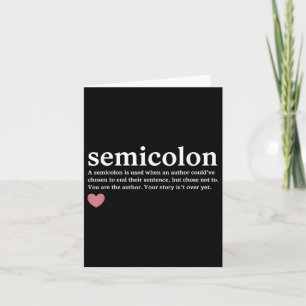 Semicolon Definition Suizid Psychische Gesundheit  Karte