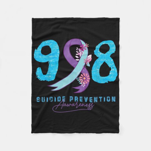 Semicolon Depression Suizidprävention Bewusstsein Fleecedecke (Vorderseite)