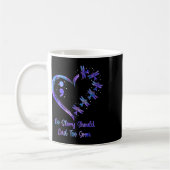 Semicolon Dragon (Woche der Bewusstseinsbildung be Kaffeetasse (Links)