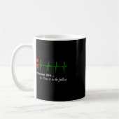 Semicolon EKG Suicide Awareness Prevention Kaffeetasse (Links)