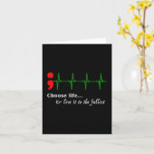 Semicolon EKG Suicide Awareness Prevention Karte (Gelbe Blume)