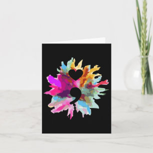 Semicolon-Geschenk Suizidprävention Krieg Karte