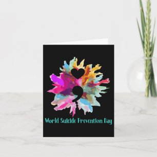 Semicolon-Geschenk Suizidprävention Krieg Karte