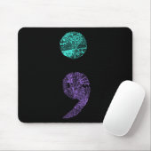 Semicolon Gift Suicide Prevention Awareness Mousepad (Mit Mouse)