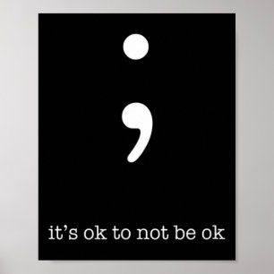 Semicolon Health Wellness Motivation Förderung Poster