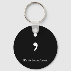 Semicolon Health Wellness Motivation Förderung Schlüsselanhänger