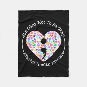 Semicolon Heart Suicide Pr Fleecedecke