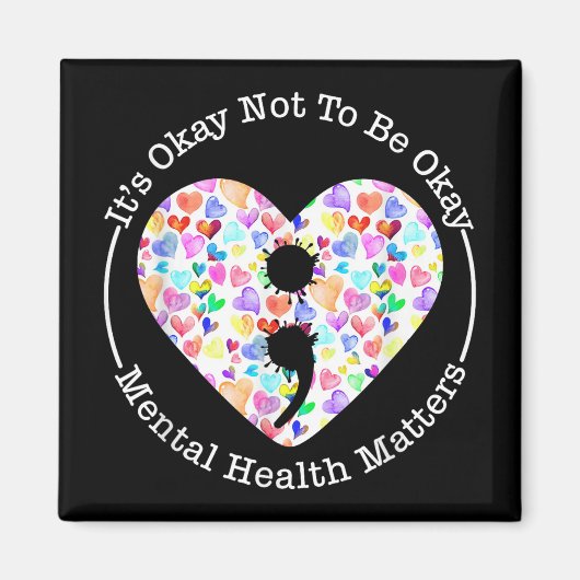 Semicolon Heart Suicide Pr Magnet (Vorne)
