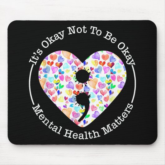 Semicolon Heart Suicide Pr Mousepad (Vorne)