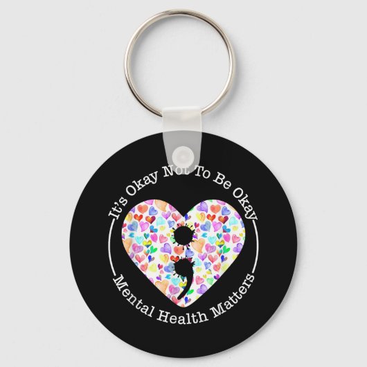 Semicolon Heart Suicide Pr Schlüsselanhänger (Vorderseite)