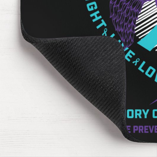 Semicolon in Erinnerung an die Tochter Suizidpräve Mousepad (Ecke)