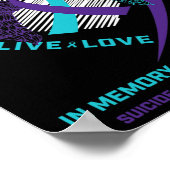 Semicolon in Erinnerung an die Tochter Suizidpräve Poster (Ecke)