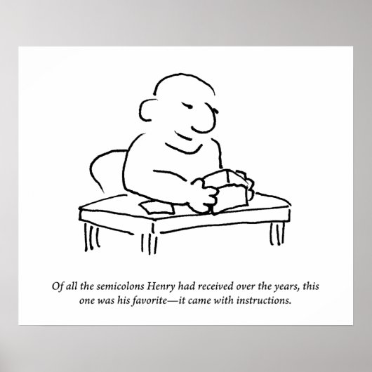 Semicolon Instructions Poster (Vorne)