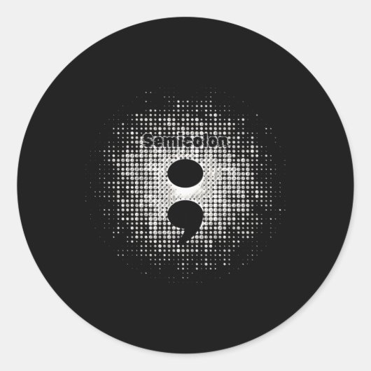 Semicolon - Kriegergeist-Sticker Runder Aufkleber (Vorderseite)