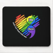 Semicolon LGBTQ Suicide Pr Mousepad (Vorne)