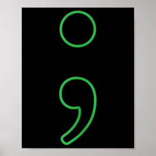 Semicolon Mental Health Awareness Montag Stigma Pt Poster