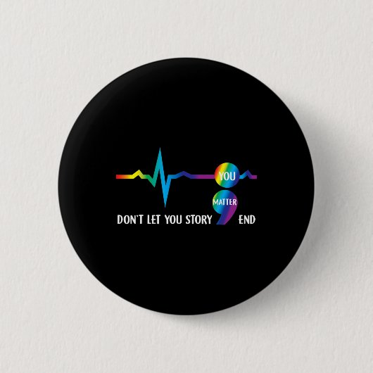 Semicolon Mental Health Awareness Suicide Preventi Button (Vorderseite)