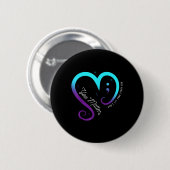 Semicolon Mental Health Awareness Suicide Preventi Button (Vorne & Hinten)