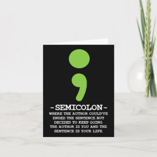 Semicolon Mental Health Awareness Suicide Preventi Karte