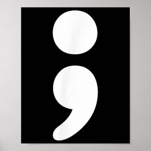 Semicolon Mental Health S Awareness Montag Poster
