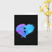 Semicolon Mental Health Suicide Prevention A Karte (Gelbe Blume)