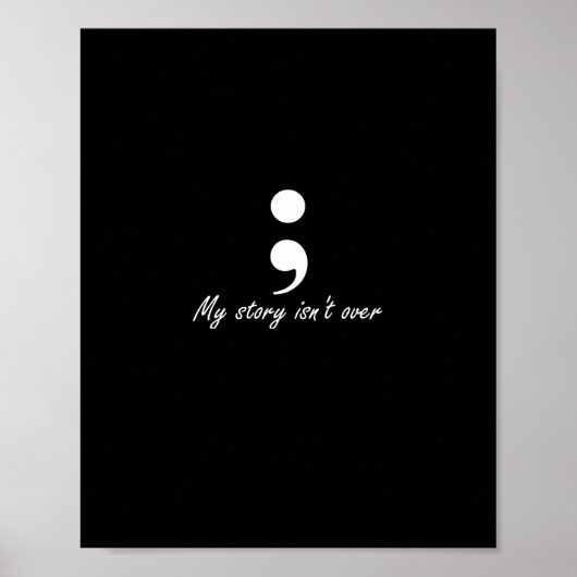 Semicolon My Story ist nicht über Longsleeve Poster (Vorne)