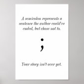 Semicolon-Plakat Poster (Vorne)