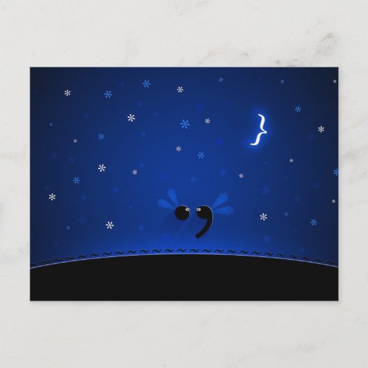 Semicolon Postkarte (Vorderseite)