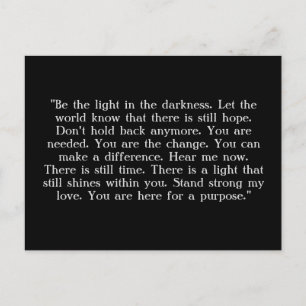 Semicolon Project "bleibe" Postkarte