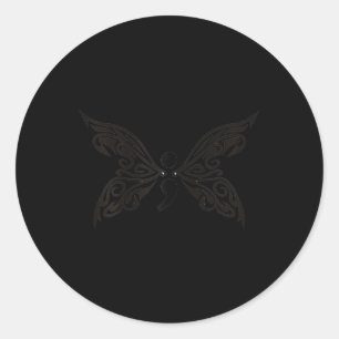 Semicolon Project Mental Health Awareness Butterfl Runder Aufkleber