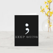 Semicolon Project Mental Health Awareness Karte (Gelbe Blume)