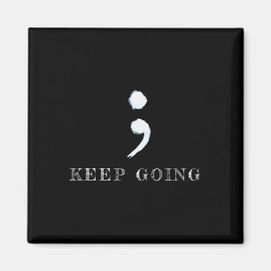 Semicolon Project Mental Health Awareness Magnet