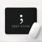 Semicolon Project Mental Health Awareness Mousepad (Mit Mouse)