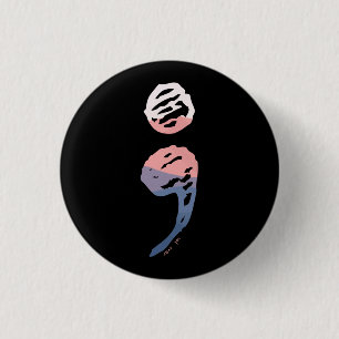 Semicolon - Psychische Gesundheit Button